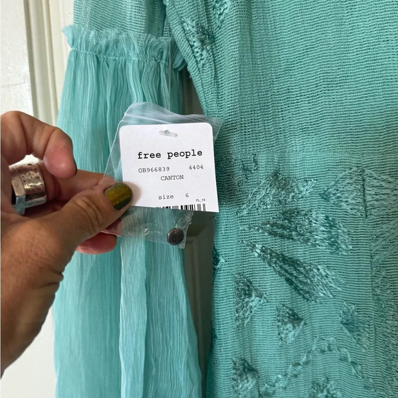 Free People Cleo Mini Canton Boho Dress Size 6 - Picture 13 of 16